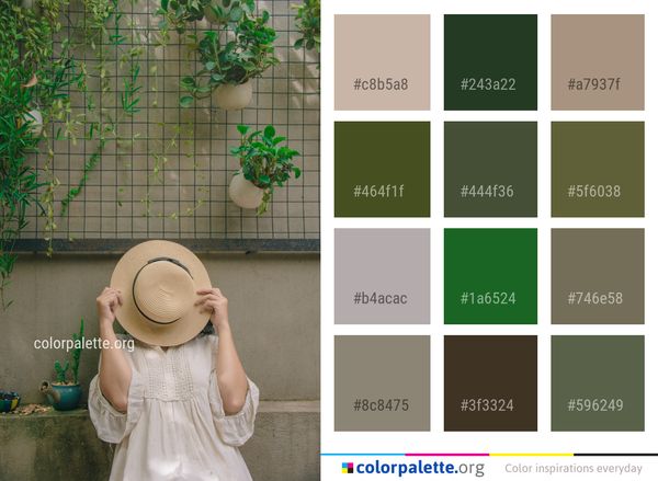 Green Plant Flower Color Palette