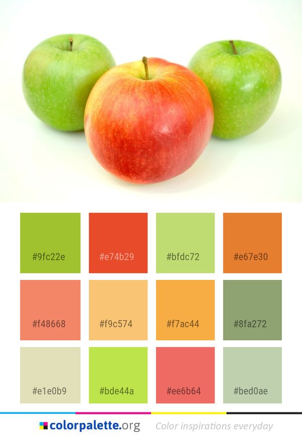 Natural Foods Fruit Produce Color Palette