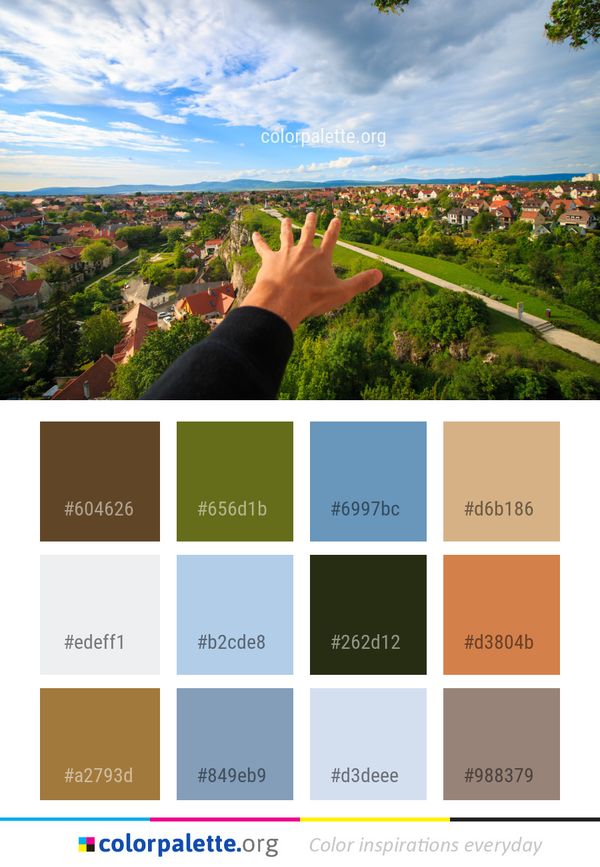 Sky Cloud Leaf Color Palette