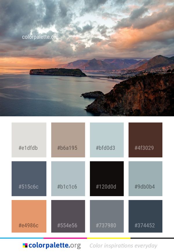 Sky Sea Coast Color Palette