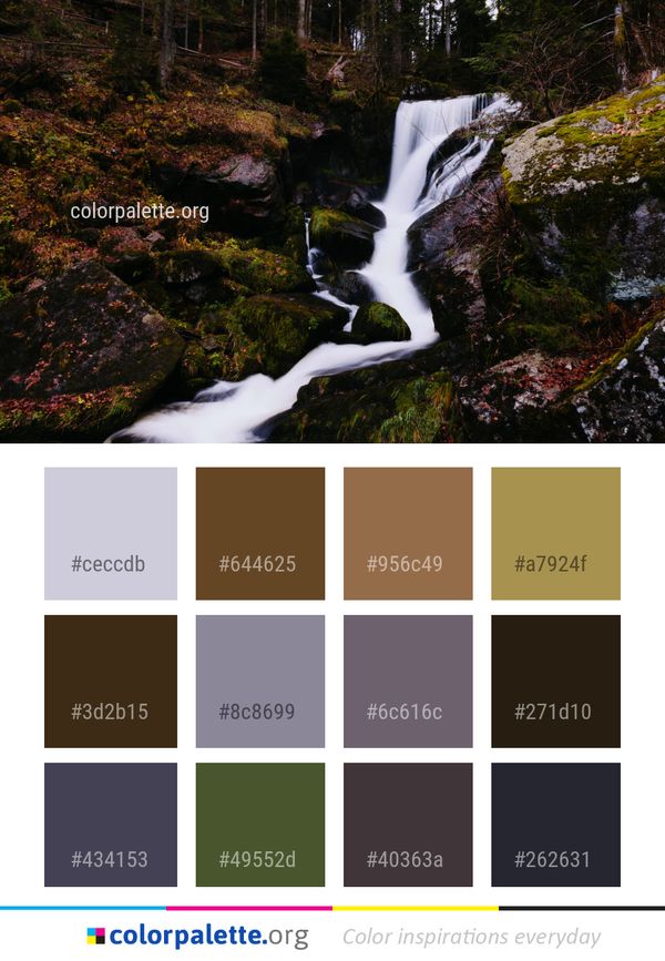 Water Waterfall Nature Color Palette