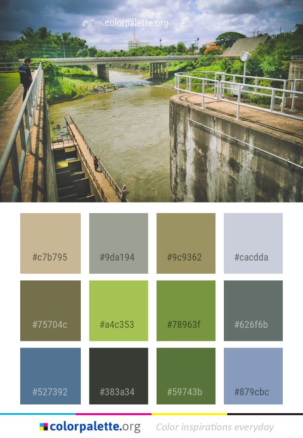 Waterway Water Body Of Color Palette