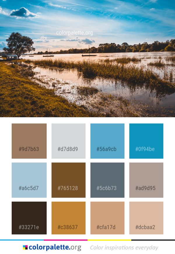 Reflection Water Sky Color Palette