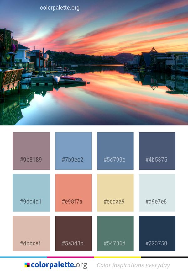 Reflection Waterway Water Color Palette