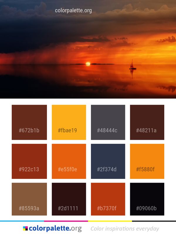 Sky Horizon Afterglow Color Palette