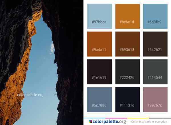 Sky Rock Formation Color Palette