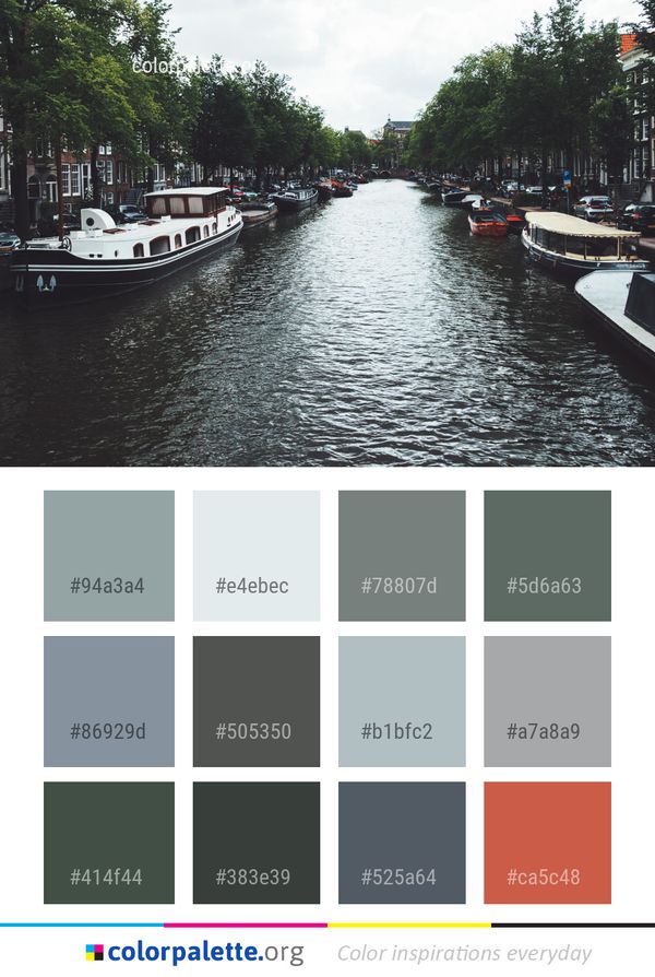 Canal Waterway Body Of Water Color Palette