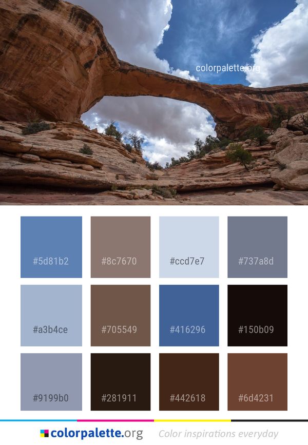 Natural Arch Rock Wilderness Color Palette
