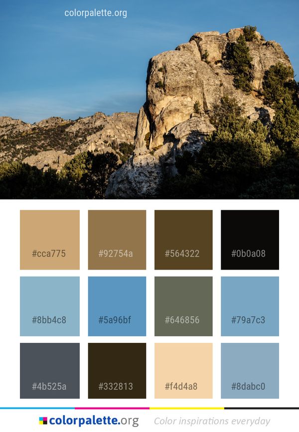 Rock Sky Mountainous Landforms Color Palette