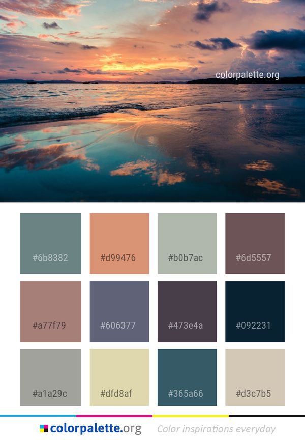 Horizon Sky Reflection Color Palette