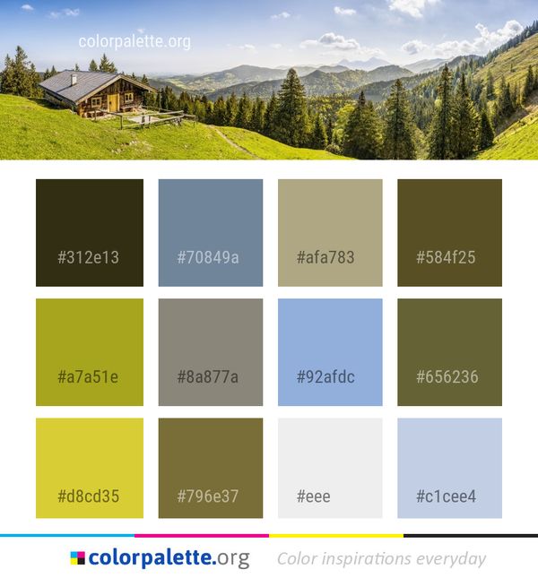 Mountainous Landforms Nature Mountain Range Color Palette