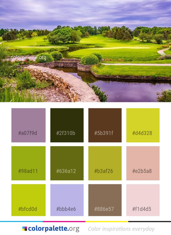 Nature Golf Course Sky Color Palette