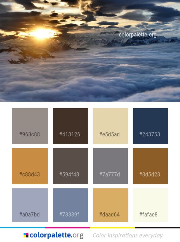 Sky Atmosphere Cloud Color Palette