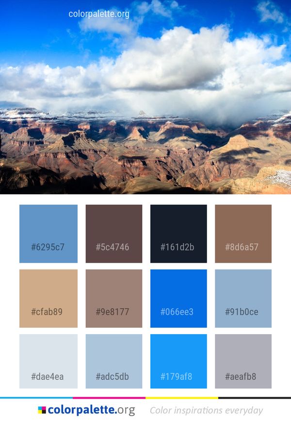Sky Cloud Mountain Color Palette