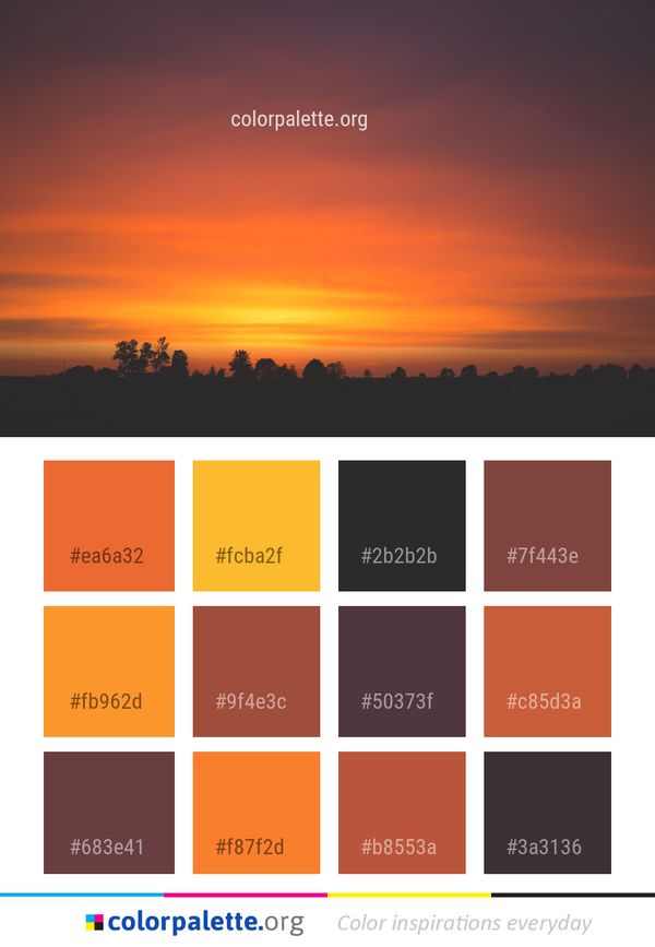 Sky Red At Morning Afterglow Color Palette