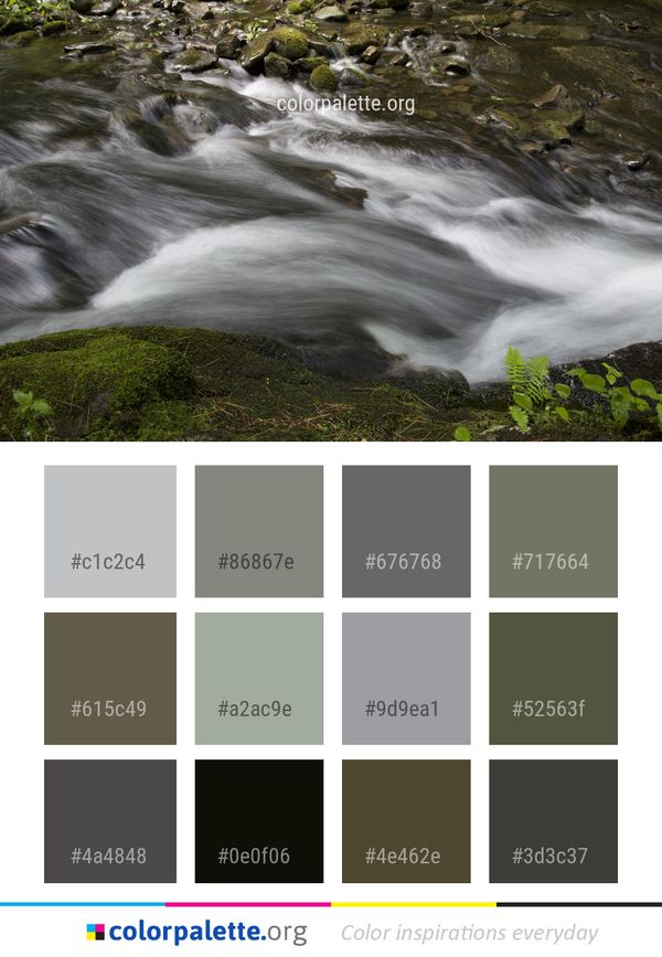 Water Stream Nature Color Palette