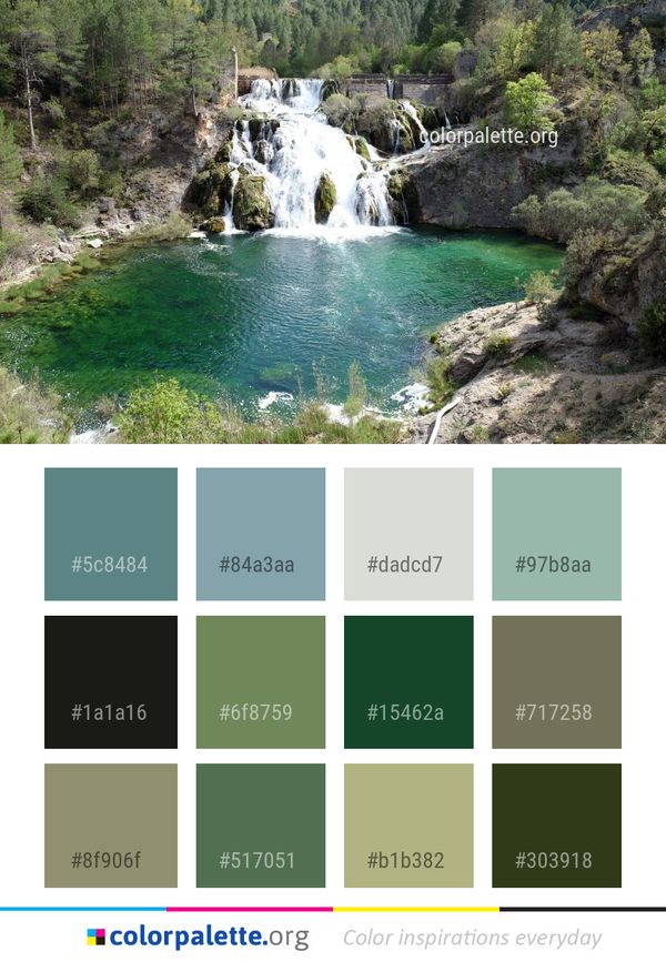 Waterfall Nature Reserve Color Palette