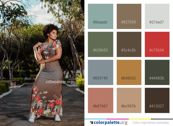 Beauty Lady Dress Color Palette