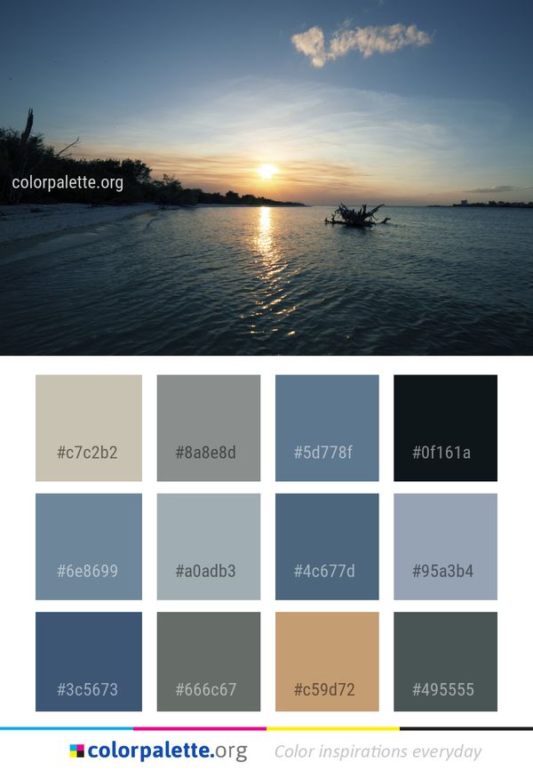 Sea Sky Water Color Palette