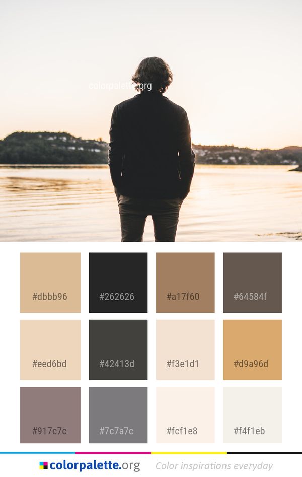 Water Photograph Standing Color Palette