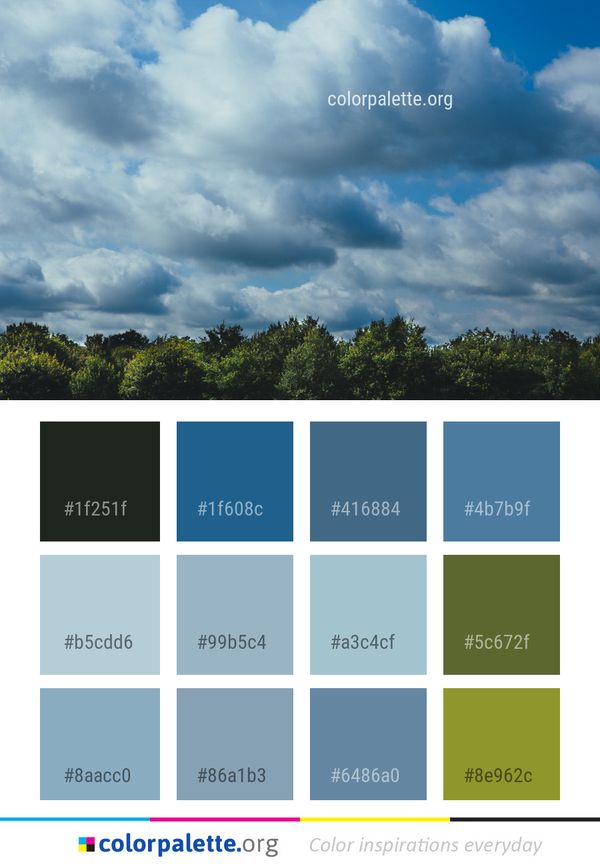 Cloud Sky Cumulus Color Palette
