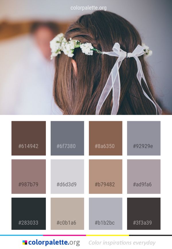 Hair Headpiece Flower Color Palette