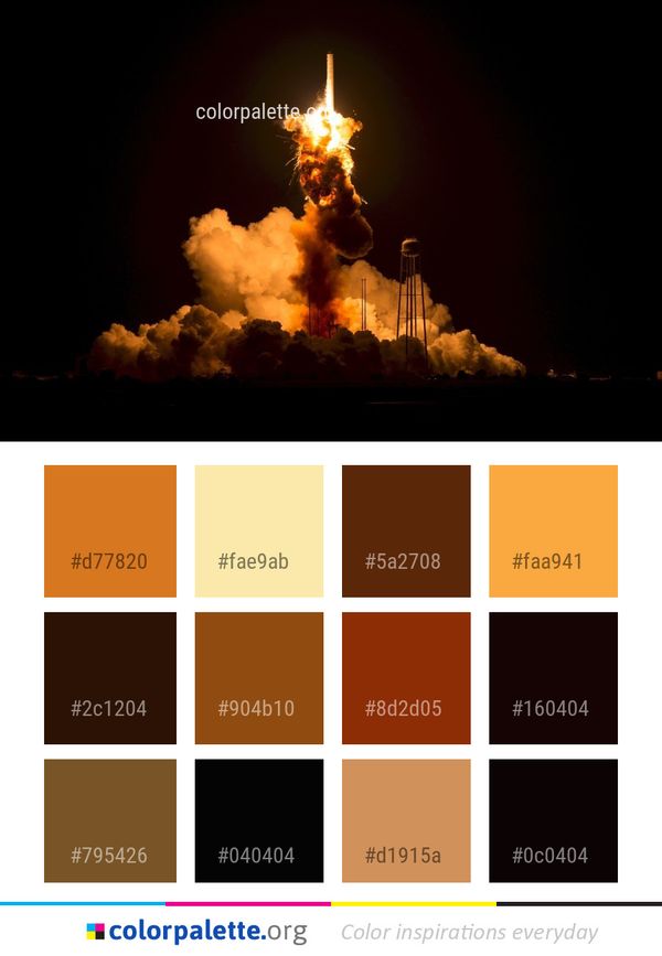 Heat Flame Rocket Color Palette