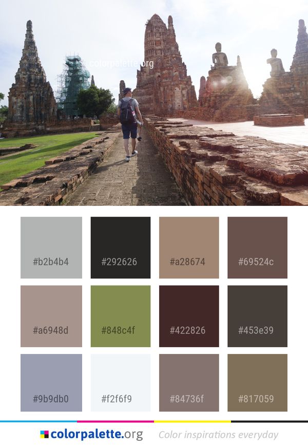 Historic Site Temple Archaeological Color Palette