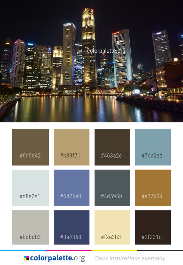 Metropolitan Area Cityscape City Color Palette