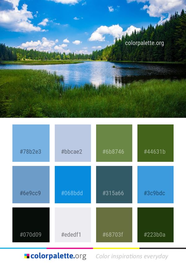 Nature Lake Sky Color Palette