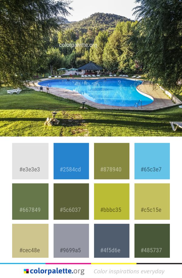 Nature Swimming Pool Leisure Color Palette