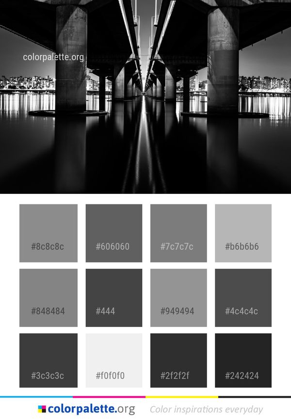 Reflection Black Water Color Palette