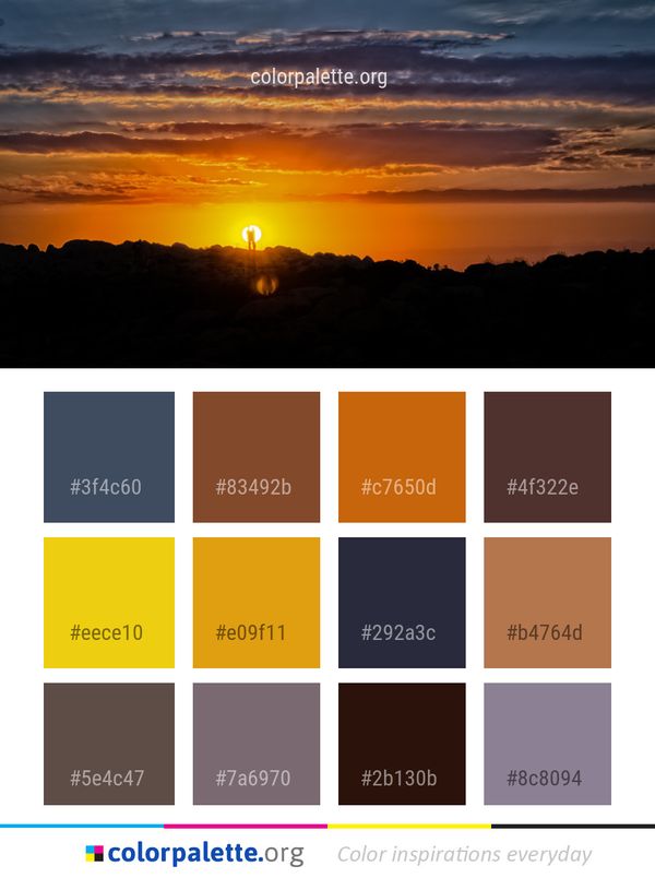 Sky Afterglow Horizon Color Palette