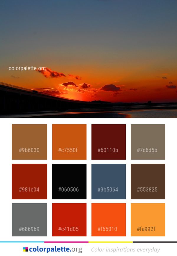 Sky Horizon Afterglow Color Palette