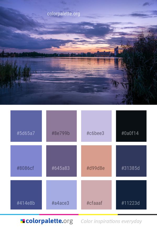 Sky Reflection Water Color Palette