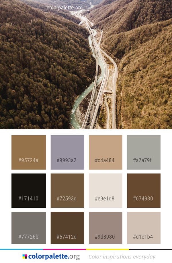 Geological Phenomenon Mountain Pass Escarpment Color Palette