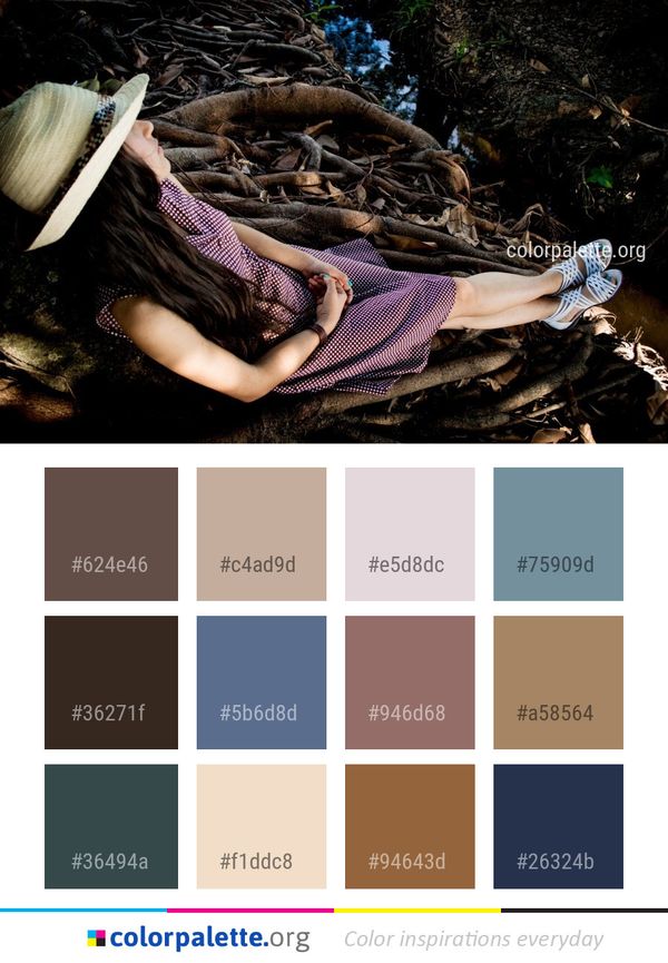 Girl Tree Darkness Color Palette