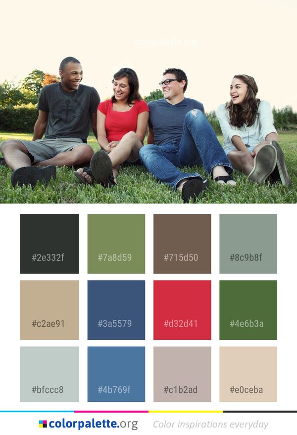People Social Group Photograph Color Palette