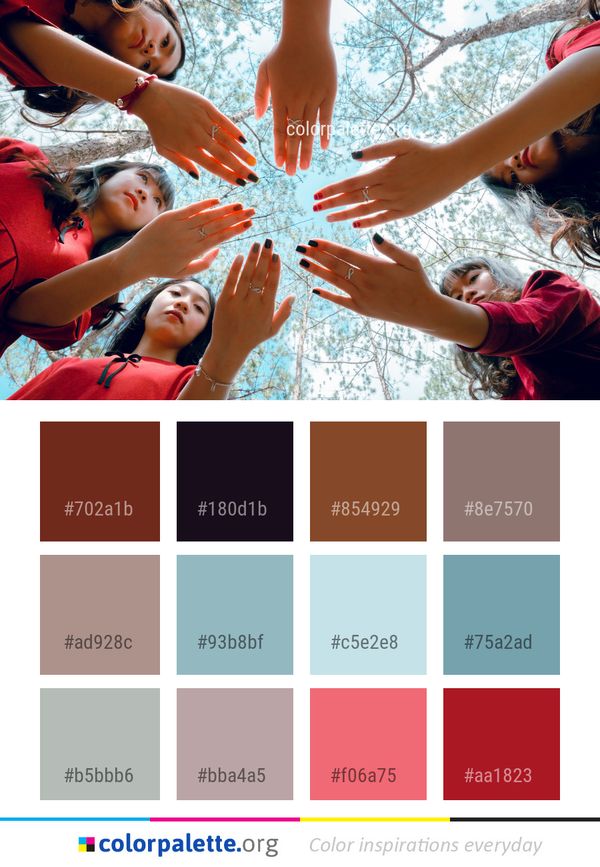 Red Fun Hand Color Palette