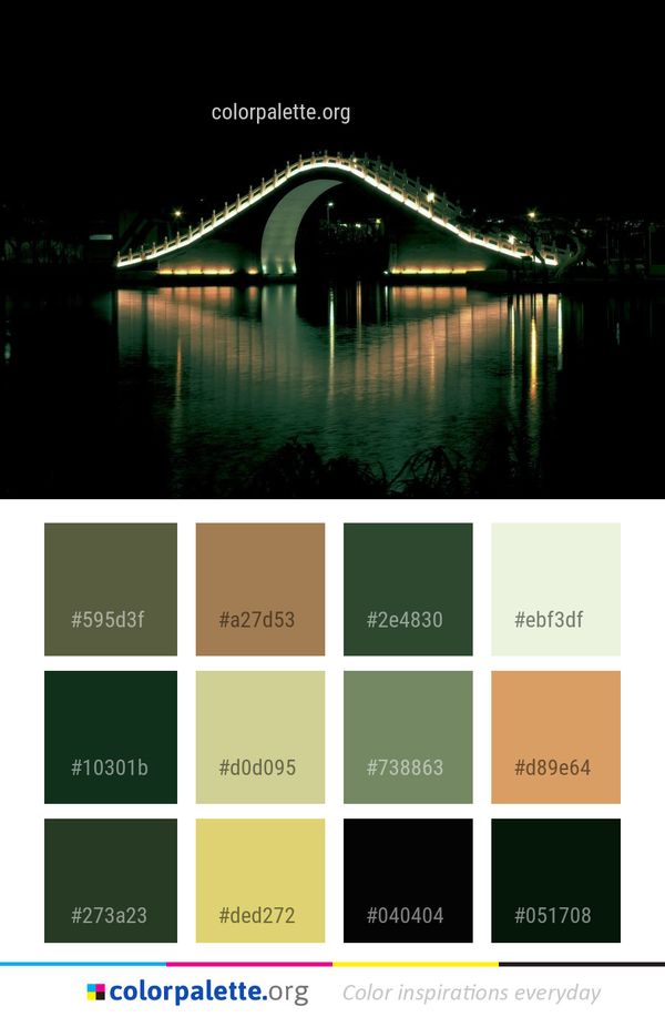 Reflection Night Water Color Palette