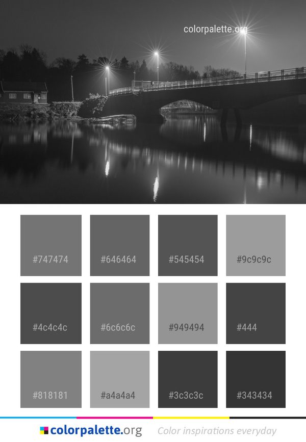 Reflection Night Water Color Palette