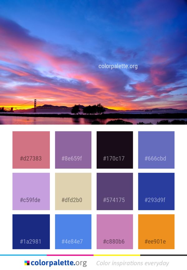 Sky Afterglow Horizon Color Palette