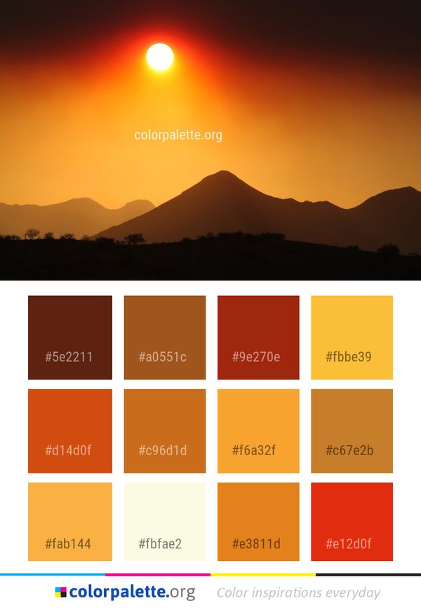 Sky Afterglow Sunrise Color Palette