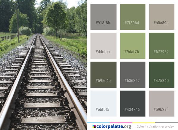 Track Rail Transport Color Palette