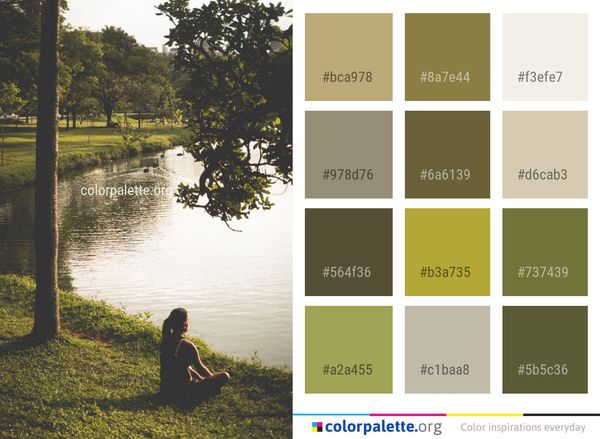 Water Reflection Nature Color Palette
