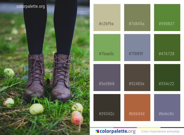 Footwear Grass Shoe Color Palette