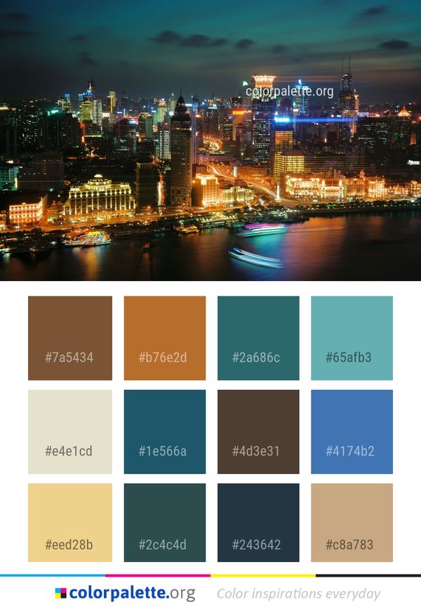 Metropolitan Area Cityscape City Color Palette