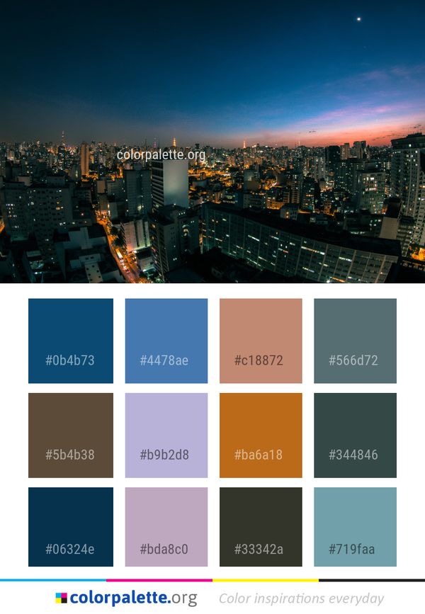 Metropolitan Area Cityscape City Color Palette