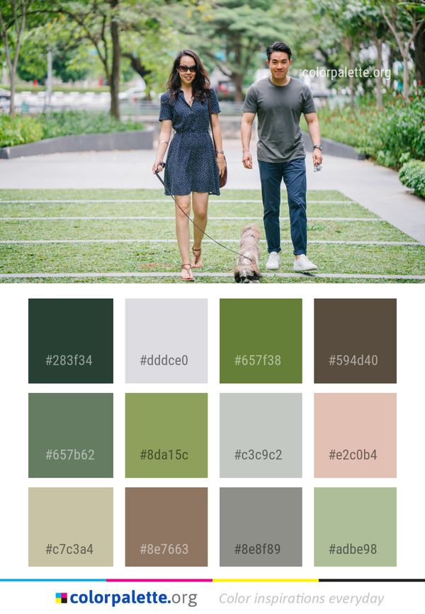 People Photograph Grass Color Palette