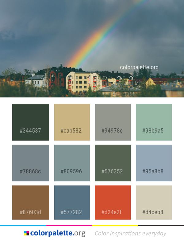 Rainbow Sky Cloud Color Palette